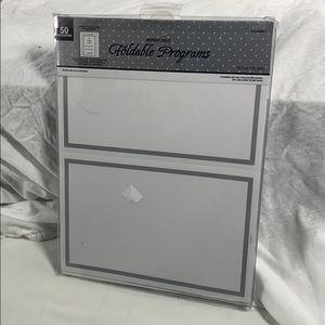 50 Silver & White Foldable Programs